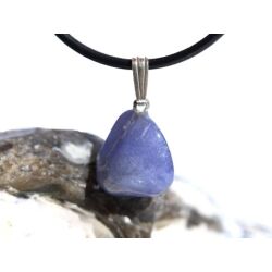 Tansanit (Zoisit) Schmuckstein / Trommelstein Anhänger Öse Schmuckdose - Rarität - Sonderqualität - ca. 2,3 cm x 1,2 cm x 0,9 cm