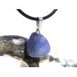 Tansanit (Zoisit) Schmuckstein / Trommelstein Anhänger Öse Schmuckdose - Rarität - Sonderqualität - ca. 2,3 cm x 1,2 cm x 0,9 cm