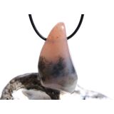 Hydrogrossular (Granat) XXL Trommelstein gebohrt - Sonderqualität - ca. 4,6 cm x 2,6 cm x 1,5 cm