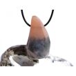 Hydrogrossular (Granat) XXL Trommelstein gebohrt - Sonderqualität - ca. 4,6 cm x 2,6 cm x 1,5 cm