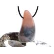 Hydrogrossular (Granat) XXL Trommelstein gebohrt - Sonderqualität - ca. 4,6 cm x 2,6 cm x 1,5 cm