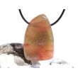 Hydrogrossular (Granat) XXL Schmuckstein / Scheibenstein gebohrt - Sonderqualität - Handarbeit - ca. 4,4 cm x 2,8 cm x 0,8 cm