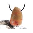 Hydrogrossular (Granat) XXL Schmuckstein / Scheibenstein gebohrt - Sonderqualität - Handarbeit - ca. 4,4 cm x 2,8 cm x 0,8 cm