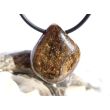 Bronzit Trommelstein gebohrt - Sonderqualität - ca. 2,5 cm x 2 cm x 1,1 cm