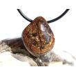 Bronzit Trommelstein gebohrt - Sonderqualität - ca. 2,5 cm x 2 cm x 1,1 cm