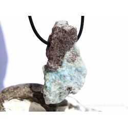 Larimar XXXL Rohstein gebohrt  (Pektolith blau) - Rarität - ca. 5,2 cm x 2,9 cm x 2 cm