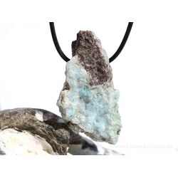 Larimar XXXL Rohstein gebohrt  (Pektolith blau) - Rarität - ca. 5,2 cm x 2,9 cm x 2 cm