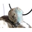Larimar Rohstein gebohrt  (Pektolith blau) - Rarität - ca. 2,7 cm x 3 cm x 1,7 cm