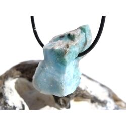 Larimar XL Rohstein gebohrt  (Pektolith blau) - Raritt - ca. 3,7 cm x 2,6 cm x 1,9 cm