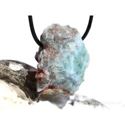 Larimar XXL Rohstein gebohrt  (Pektolith blau) - Raritt - ca. 4 cm x 3,3 cm x 1,9 cm