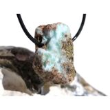 Larimar Rohstein gebohrt  (Pektolith blau) - Rarität - ca. 3,1 cm x 2,3 cm x 1,6 cm