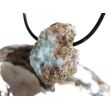 Larimar Rohstein gebohrt  (Pektolith blau) - Rarität - ca. 3,1 cm x 2,3 cm x 1,6 cm