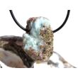 Larimar Rohstein gebohrt  (Pektolith blau) - Rarität - ca. 3,1 cm x 2,3 cm x 1,6 cm