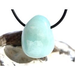 Hemimorphit t�rkisblau Trommelstein / Schmuckstein gebohrt - Sonderqualit�t - ca. 2,8 cm x 2,2 cm x 1,5 cm