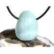 Hemimorphit türkisblau Trommelstein / Schmuckstein gebohrt - Sonderqualität - ca. 2,8 cm x 2,2 cm x 1,5 cm