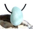 Hemimorphit türkisblau Trommelstein / Schmuckstein gebohrt - Sonderqualität - ca. 2,8 cm x 2,2 cm x 1,5 cm