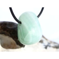 Hemimorphit t�rkisblau Trommelstein / Schmuckstein gebohrt - Sonderqualit�t - ca. 2,8 cm x 1,9 cm x 1,8 cm