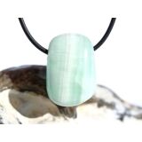 Hemimorphit türkisblau Trommelstein / Schmuckstein gebohrt - Sonderqualität - ca. 2,8 cm x 1,9 cm x 1,8 cm