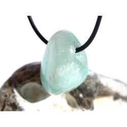 Hemimorphit t�rkisblau Trommelstein / Schmuckstein gebohrt - AA-Sonderqualit�t - ca. 2,8 cm x 2,1 cm x 1,6 cm