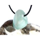 Hemimorphit türkisblau Trommelstein / Schmuckstein gebohrt - AA-Sonderqualität - ca. 2,8 cm x 2,1 cm x 1,6 cm