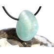 Hemimorphit türkisblau Trommelstein / Schmuckstein gebohrt - AA-Sonderqualität - ca. 2,8 cm x 2,1 cm x 1,6 cm