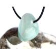 Hemimorphit türkisblau Trommelstein / Schmuckstein gebohrt - AA-Sonderqualität - ca. 2,8 cm x 2,1 cm x 1,6 cm