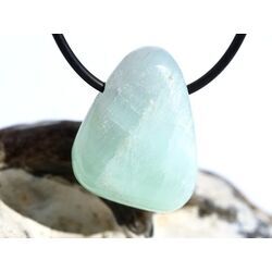 Hemimorphit t�rkisblau Trommelstein / Schmuckstein gebohrt - AA-Sonderqualit�t - ca. 2,9 cm x 2,2 cm x 1,5 cm