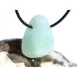 Hemimorphit türkisblau Trommelstein / Schmuckstein gebohrt - AA-Sonderqualität - ca. 2,9 cm x 2,2 cm x 1,5 cm