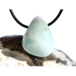 Hemimorphit t�rkisblau Trommelstein gebohrt -...