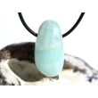 Hemimorphit türkisblau Trommelstein / Schmuckstein gebohrt - AA-Sonderqualität - ca. 3,2 cm x 1,6 cm x 1,6 cm