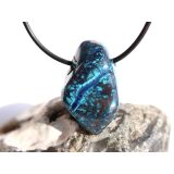 Chrysokoll mit Cuprit, Trommelstein gebohrt - Rarität - Sonderqualität - ca. 3,3 cm x 2 cm x 1,5 cm (GKS)