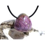 Stichtit mit Serpentin Trommelstein gebohrt -...
