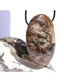 Versteinertes Holz XXXL Trommelstein gebohrt - Sonderqualität - ca. 6,4 cm x 4 cm x 1,5 cm