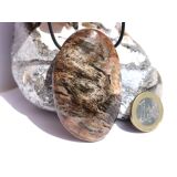 Versteinertes Holz XXXL Trommelstein gebohrt - Sonderqualität - ca. 6,4 cm x 4 cm x 1,5 cm