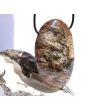 Versteinertes Holz XXXL Trommelstein gebohrt - Sonderqualität - ca. 6,4 cm x 4 cm x 1,5 cm