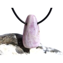Kunzit rosa "Schimmer" Trommelstein gebohrt (Spodumen) - Rarität - ca. 3,2 cm x 1,7 cm x 1,1 cm