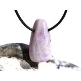 Kunzit rosa "Schimmer" Trommelstein gebohrt...