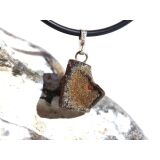 Staurolith (Kreuzstein) Rohstein Anhänger - 925iger Silberöse Schmuckdose - Rarität - ca. 2,2 cm x 1,2 cm x 1,1 cm