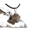Staurolith (Kreuzstein) Rohstein Anhänger - 925iger Silberöse Schmuckdose - Rarität - ca. 2,2 cm x 1,2 cm x 1,1 cm