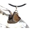 Staurolith (Kreuzstein) Rohstein Anhänger - 925iger Silberöse Schmuckdose - Rarität - ca. 2,2 cm x 1,2 cm x 1,1 cm