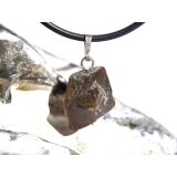 Staurolith (Kreuzstein) Rohstein Anhänger - 925iger Silberöse Schmuckdose - Rarität - ca. 2,3 cm x 1,3 cm x 1 cm