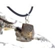 Staurolith (Kreuzstein) Rohstein Anhänger - 925iger Silberöse Schmuckdose - Rarität - ca. 2,3 cm x 1,3 cm x 1 cm