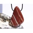 Dolomit gebändert (Dolomit-Marmor) rot XXXL Schmuckstein / Trommelstein gebohrt - AA-Sonderqualität - ca. 5,3 cm x 3,5 cm x 2,1 cm