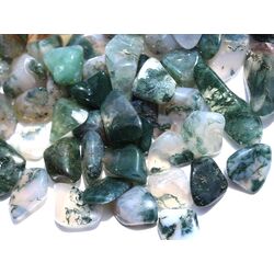 Moosachat grn Trommelsteine mini (S) - Sonderqualitt - ca. 1 - 3 cm / ca. 50 g