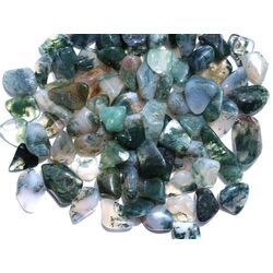 Moosachat grn Trommelsteine mini (S) - Sonderqualitt - ca. 1 - 3 cm / ca. 50 g