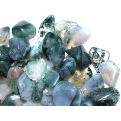 Moosachat grn Trommelsteine mini (S) - Sonderqualitt - ca. 1 - 3 cm / ca. 50 g