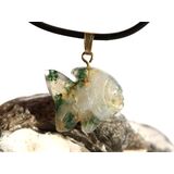 Moosachat grn Fisch Anhnger se - ca. 2,4 cm x 1,9 cm x...