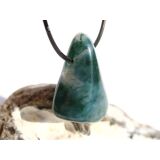 Moosachat grün XL Schmuckstein / Trommelstein gebohrt - Sonderqualität - ca. 3,8 cm x 2,5 cm x 1,8 cm