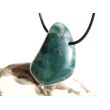 Moosachat grün XL Schmuckstein / Trommelstein gebohrt - Sonderqualität - ca. 3,8 cm x 2,5 cm x 1,8 cm