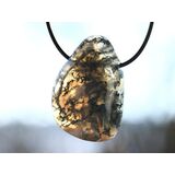Moosachat grn XXXL Schmuckstein / Trommelstein gebohrt -...